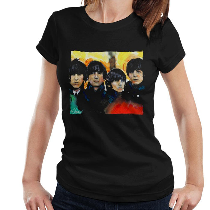 Sidney Maurer Original Portrait Of The Beatles Bowl Cuts Womens T-Shirt - Womens T-Shirt