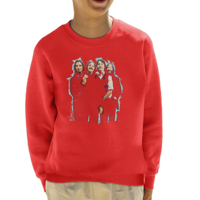 Sidney Maurer Original Portrait Of The Beatles Long Hair Kids Sweatshirt - Kids Boys Sweatshirt