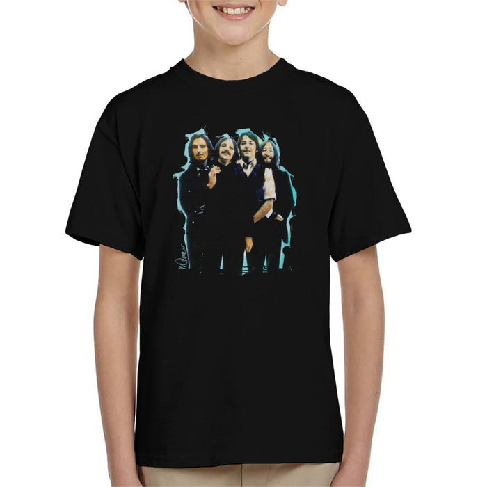 Sidney Maurer Original Portrait Of The Beatles Long Hair Kids T-Shirt - Kids Boys T-Shirt