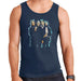 Sidney Maurer Original Portrait Of The Beatles Long Hair Mens Vest - Small / Navy Blue - Mens Vest