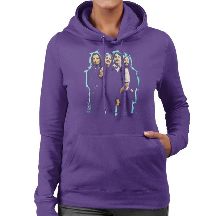 Sidney Maurer Original Portrait Of The Beatles Long Hair Womens Hooded Sweatshirt - Womens Hooded Sweatshirt