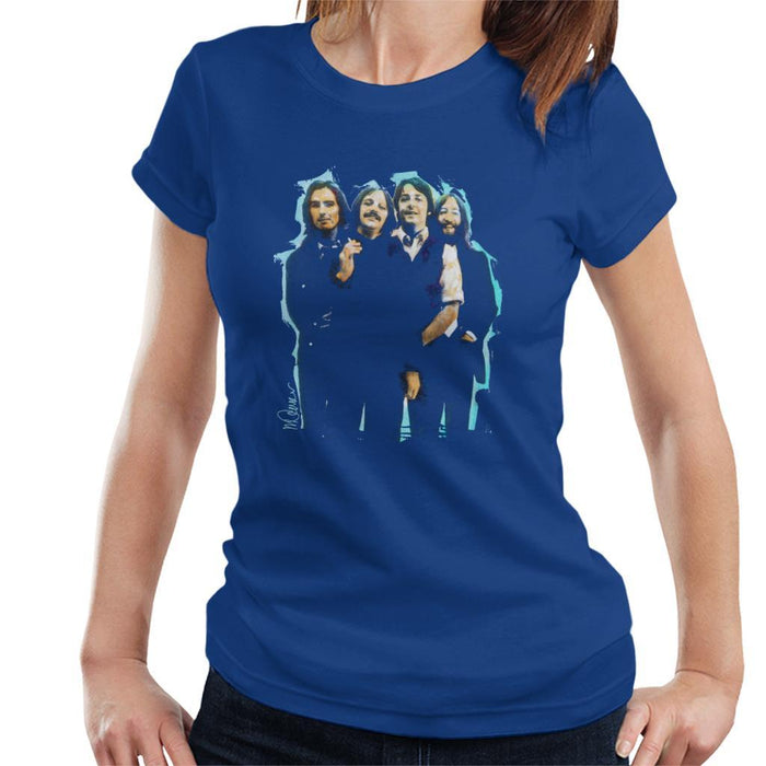 Sidney Maurer Original Portrait Of The Beatles Long Hair Womens T-Shirt - Womens T-Shirt