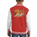 Sidney Maurer Original Portrait Of Bruce Lee Flames Enter The Dragon Kids Varsity Jacket - X-Small (3-4 yrs) / Red/White - Kids Boys Varsity