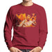 Sidney Maurer Original Portrait Of Bruce Lee Flames Enter The Dragon Mens Sweatshirt - Small / Cherry Red - Mens Sweatshirt