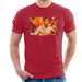Sidney Maurer Original Portrait Of Bruce Lee Flames Enter The Dragon Mens T-Shirt - Small / Cherry Red - Mens T-Shirt