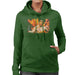 Sidney Maurer Original Portrait Of Bruce Lee Flames Enter The Dragon Womens Hooded Sweatshirt - Womens Hooded Sweatshirt