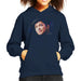 Sidney Maurer Original Portrait Of Bruno Mars Hat Kids Hooded Sweatshirt - X-Small (3-4 yrs) / Navy Blue - Kids Boys Hooded Sweatshirt
