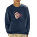 Sidney Maurer Original Portrait Of Bruno Mars Hat Kids Sweatshirt - X-Small (3-4 yrs) / Navy Blue - Kids Boys Sweatshirt