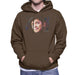 Sidney Maurer Original Portrait Of Bruno Mars Hat Mens Hooded Sweatshirt - Small / Chocolate - Mens Hooded Sweatshirt