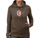 Sidney Maurer Original Portrait Of Bruno Mars Hat Womens Hooded Sweatshirt - Small / Chocolate - Womens Hooded Sweatshirt