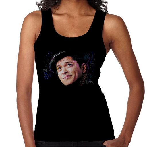 Sidney Maurer Original Portrait Of Bruno Mars Hat Womens Vest - Womens Vest