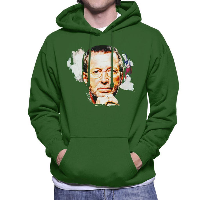 Sidney Maurer Original Portrait Of Eric Clapton Mens Hooded Sweatshirt - Mens Hooded Sweatshirt