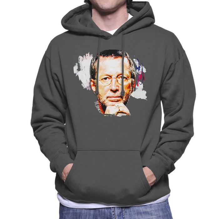 Sidney Maurer Original Portrait Of Eric Clapton Mens Hooded Sweatshirt - Mens Hooded Sweatshirt