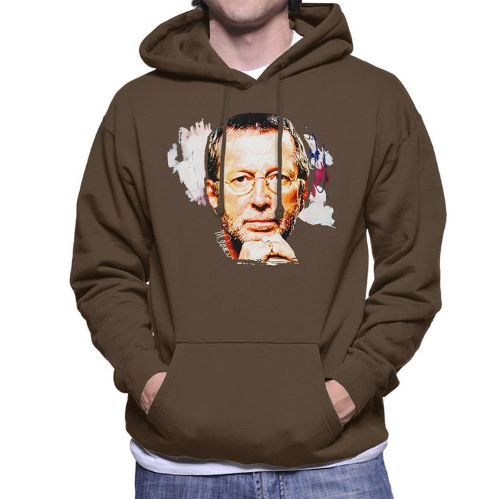 Sidney Maurer Original Portrait Of Eric Clapton Mens Hooded Sweatshirt - Mens Hooded Sweatshirt