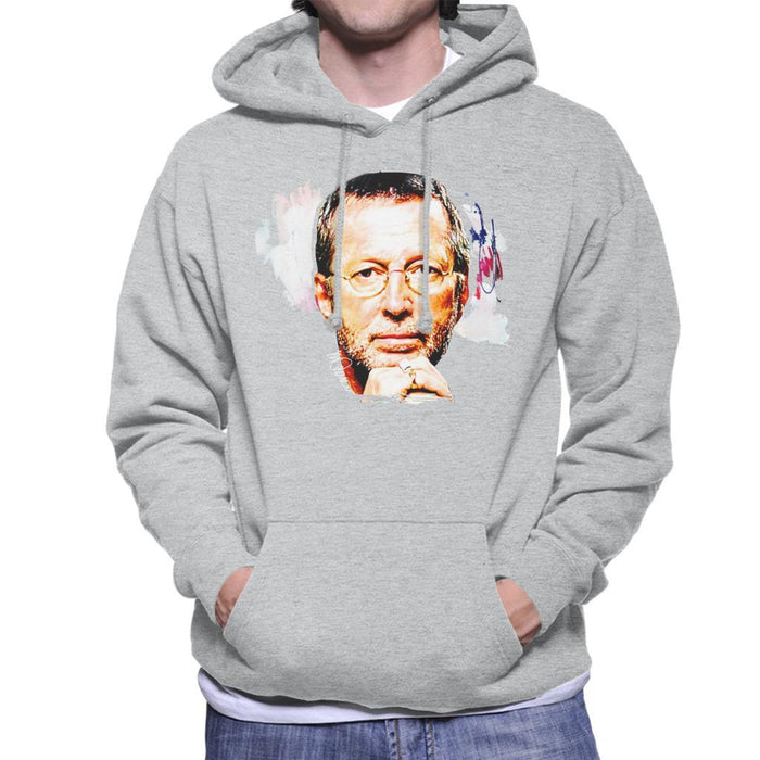 Sidney Maurer Original Portrait Of Eric Clapton Mens Hooded Sweatshirt - Mens Hooded Sweatshirt