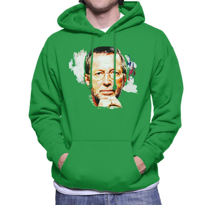 Sidney Maurer Original Portrait Of Eric Clapton Mens Hooded Sweatshirt - Mens Hooded Sweatshirt