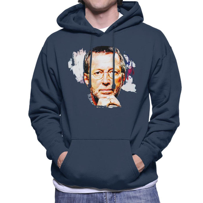 Sidney Maurer Original Portrait Of Eric Clapton Mens Hooded Sweatshirt - Mens Hooded Sweatshirt