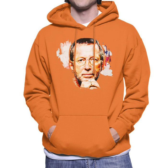 Sidney Maurer Original Portrait Of Eric Clapton Mens Hooded Sweatshirt - Mens Hooded Sweatshirt