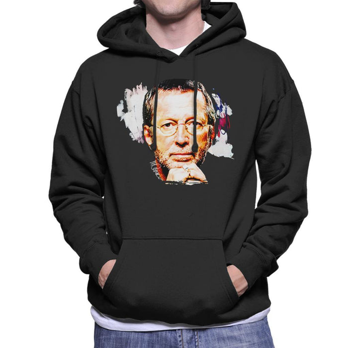 Sidney Maurer Original Portrait Of Eric Clapton Mens Hooded Sweatshirt - Mens Hooded Sweatshirt
