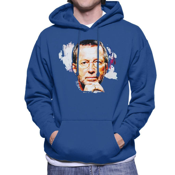 Sidney Maurer Original Portrait Of Eric Clapton Mens Hooded Sweatshirt - Mens Hooded Sweatshirt