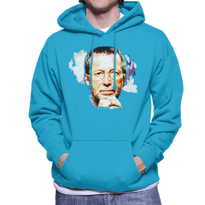 Sidney Maurer Original Portrait Of Eric Clapton Mens Hooded Sweatshirt - Mens Hooded Sweatshirt