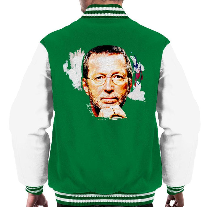 Sidney Maurer Original Portrait Of Eric Clapton Mens Varsity Jacket - Mens Varsity Jacket