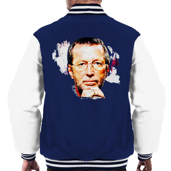 Sidney Maurer Original Portrait Of Eric Clapton Mens Varsity Jacket - Mens Varsity Jacket