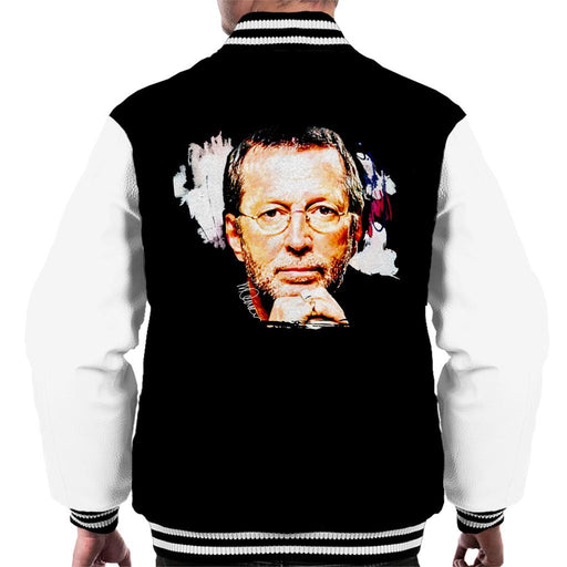 Sidney Maurer Original Portrait Of Eric Clapton Mens Varsity Jacket - Mens Varsity Jacket