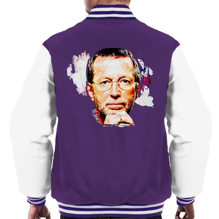 Sidney Maurer Original Portrait Of Eric Clapton Mens Varsity Jacket - Mens Varsity Jacket