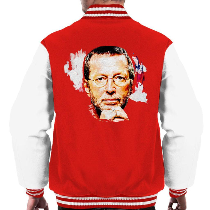 Sidney Maurer Original Portrait Of Eric Clapton Mens Varsity Jacket - Mens Varsity Jacket