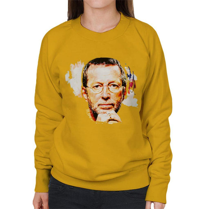 Sidney Maurer Original Portrait Of Eric Clapton Womens Sweatshirt - Womens Sweatshirt
