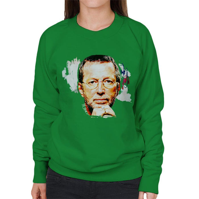 Sidney Maurer Original Portrait Of Eric Clapton Womens Sweatshirt - Womens Sweatshirt
