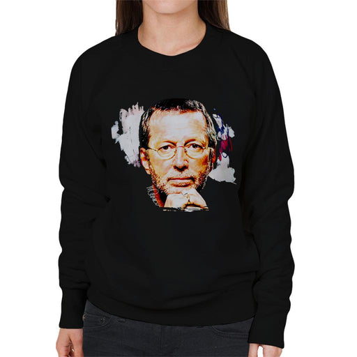 Sidney Maurer Original Portrait Of Eric Clapton Womens Sweatshirt - Womens Sweatshirt