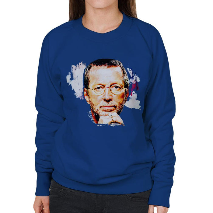 Sidney Maurer Original Portrait Of Eric Clapton Womens Sweatshirt - Womens Sweatshirt
