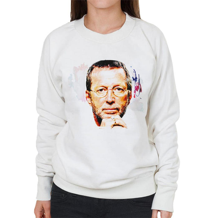 Sidney Maurer Original Portrait Of Eric Clapton Womens Sweatshirt - Womens Sweatshirt