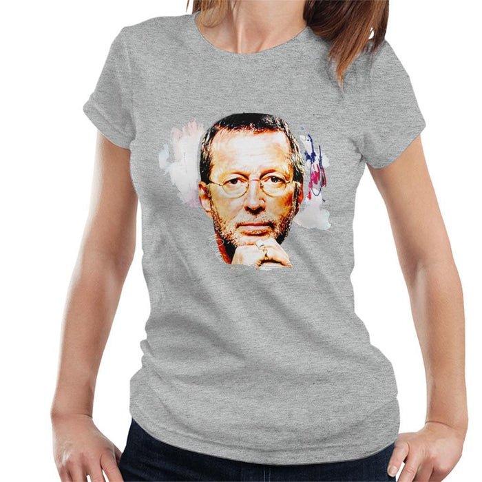 Sidney Maurer Original Portrait Of Eric Clapton Womens T-Shirt - Womens T-Shirt