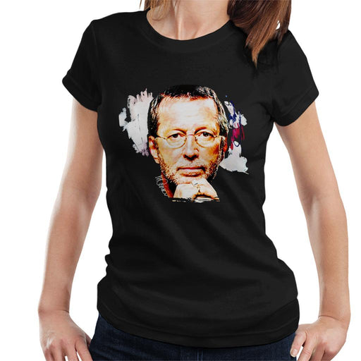 Sidney Maurer Original Portrait Of Eric Clapton Womens T-Shirt - Womens T-Shirt