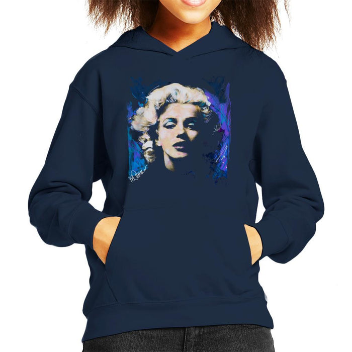 Sidney Maurer Original Portrait Of Marilyn Monroe Short Curls Kids Hooded Sweatshirt - Kids Boys Hooded Sweatshirt