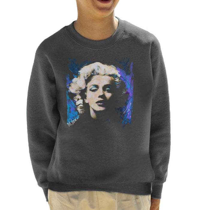 Sidney Maurer Original Portrait Of Marilyn Monroe Short Curls Kids Sweatshirt - Kids Boys Sweatshirt