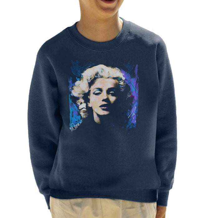 Sidney Maurer Original Portrait Of Marilyn Monroe Short Curls Kids Sweatshirt - Kids Boys Sweatshirt