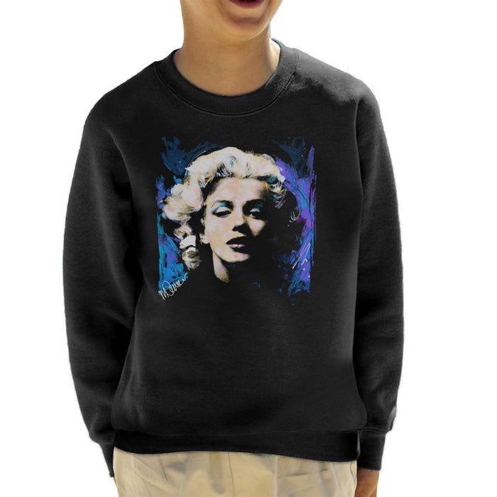Sidney Maurer Original Portrait Of Marilyn Monroe Short Curls Kids Sweatshirt - Kids Boys Sweatshirt