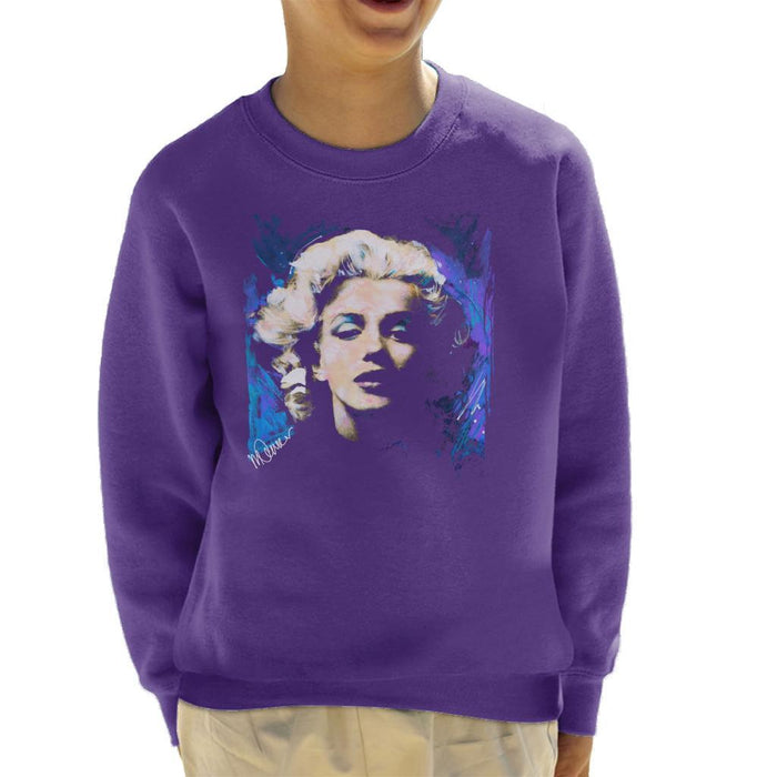 Sidney Maurer Original Portrait Of Marilyn Monroe Short Curls Kids Sweatshirt - Kids Boys Sweatshirt