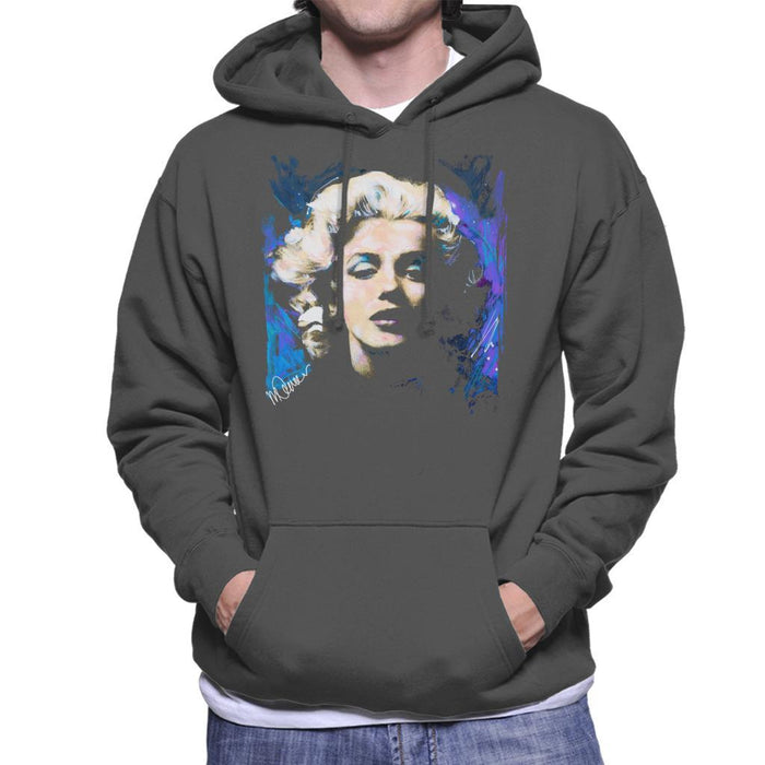Sidney Maurer Original Portrait Of Marilyn Monroe Short Curls Mens Hooded Sweatshirt - Mens Hooded Sweatshirt