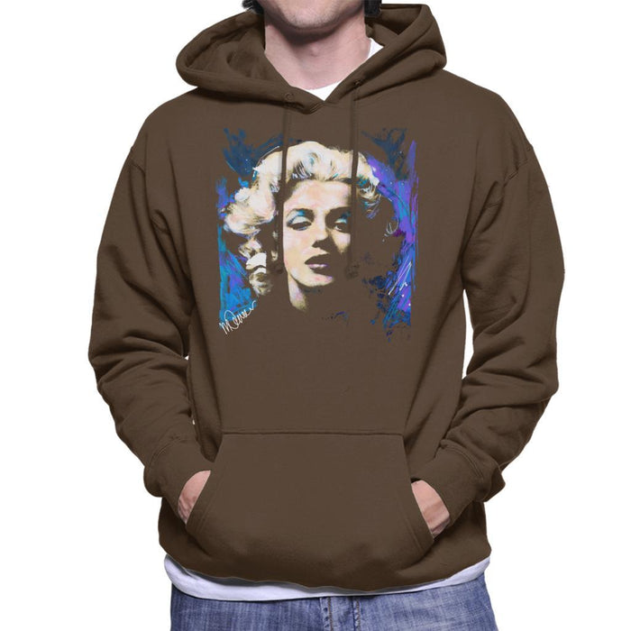 Sidney Maurer Original Portrait Of Marilyn Monroe Short Curls Mens Hooded Sweatshirt - Mens Hooded Sweatshirt