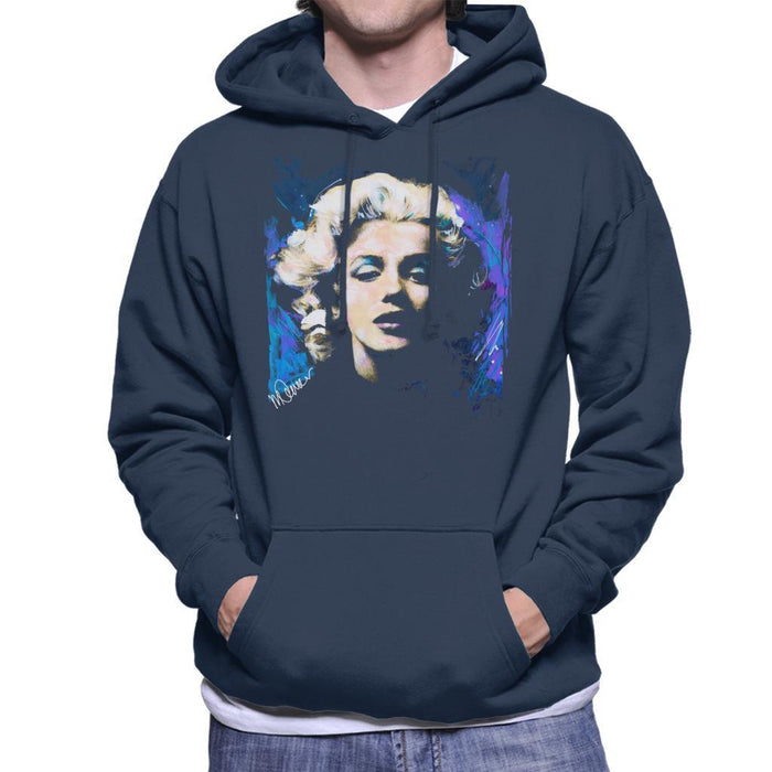 Sidney Maurer Original Portrait Of Marilyn Monroe Short Curls Mens Hooded Sweatshirt - Mens Hooded Sweatshirt