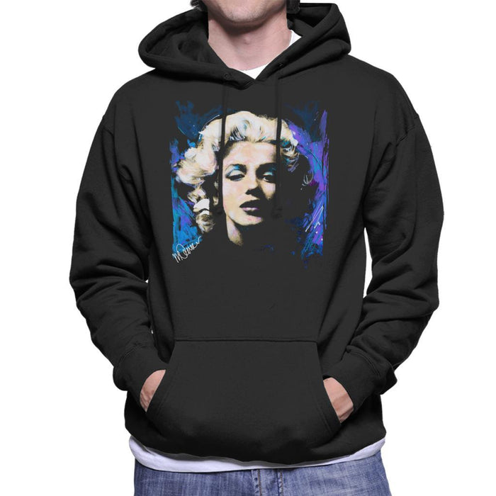Sidney Maurer Original Portrait Of Marilyn Monroe Short Curls Mens Hooded Sweatshirt - Mens Hooded Sweatshirt