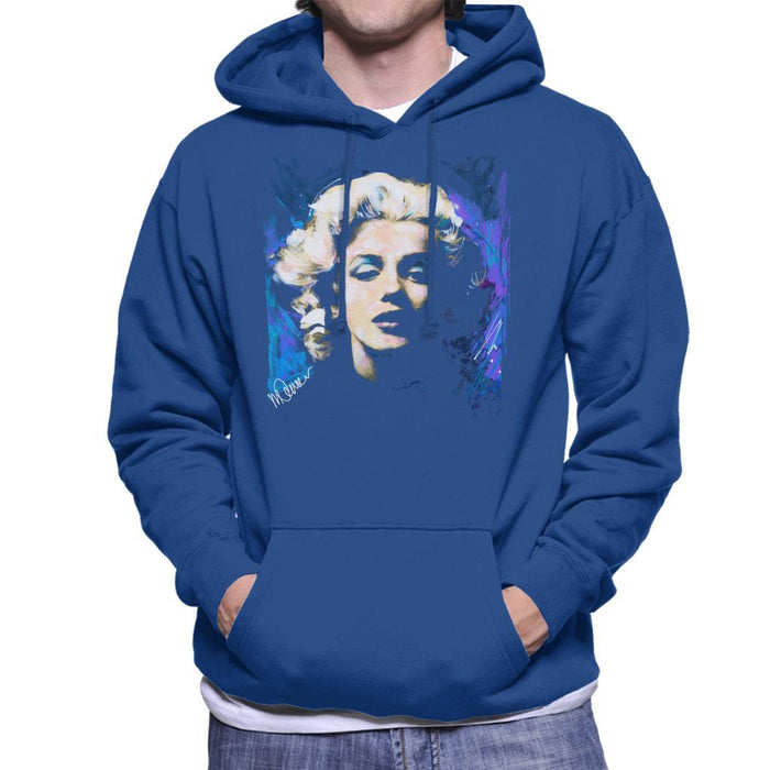 Sidney Maurer Original Portrait Of Marilyn Monroe Short Curls Mens Hooded Sweatshirt - Mens Hooded Sweatshirt