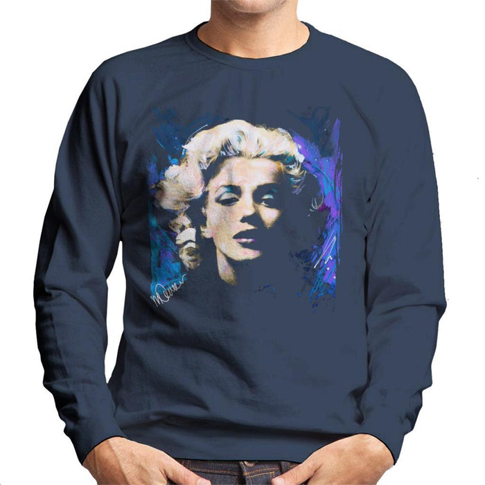 Sidney Maurer Original Portrait Of Marilyn Monroe Short Curls Mens Sweatshirt - Mens Sweatshirt