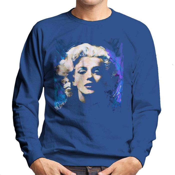 Sidney Maurer Original Portrait Of Marilyn Monroe Short Curls Mens Sweatshirt - Mens Sweatshirt