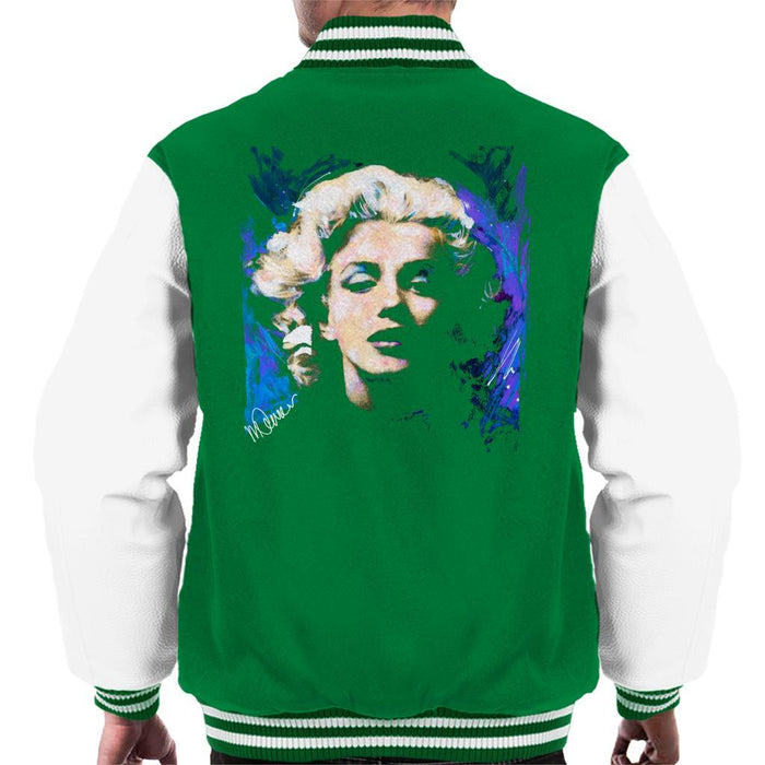 Sidney Maurer Original Portrait Of Marilyn Monroe Short Curls Mens Varsity Jacket - Mens Varsity Jacket
